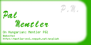 pal mentler business card